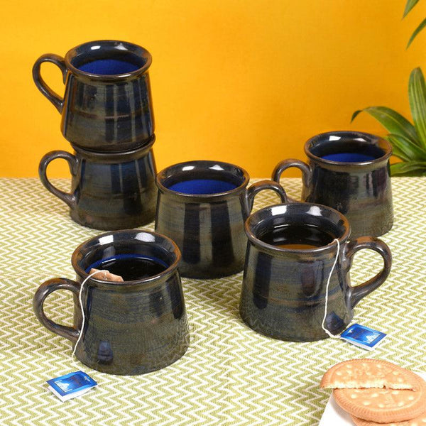 Buy Maitreyi Ceramic Cup (150 ML) - Set of Six Mugs from Vaaree