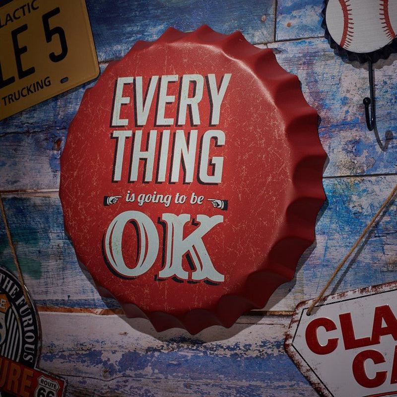 Buy Everything Is Going To Be Ok Bottle Cap Wall Accent Wall Accents from Vaaree