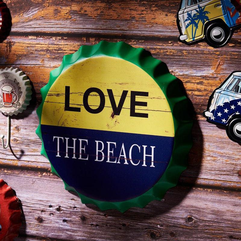 Buy Love The Beach Bottle Cap Wall Accent Wall Accents from Vaaree