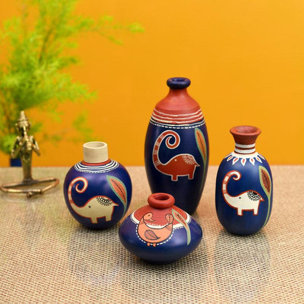 Buy Enaya Ethnic Terracotta Vase - Four Piece Set Vase from Vaaree