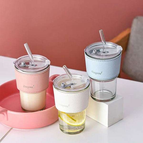 Bottle - Gorgeous Grip Sipper 450 ML Tumbler (Pink/White/Blue) - Set Of Three