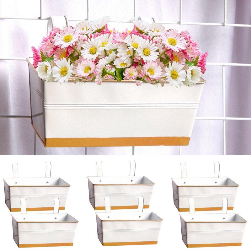 Buy Adro White Planter - Set Of Six Pots & Planters from Vaaree