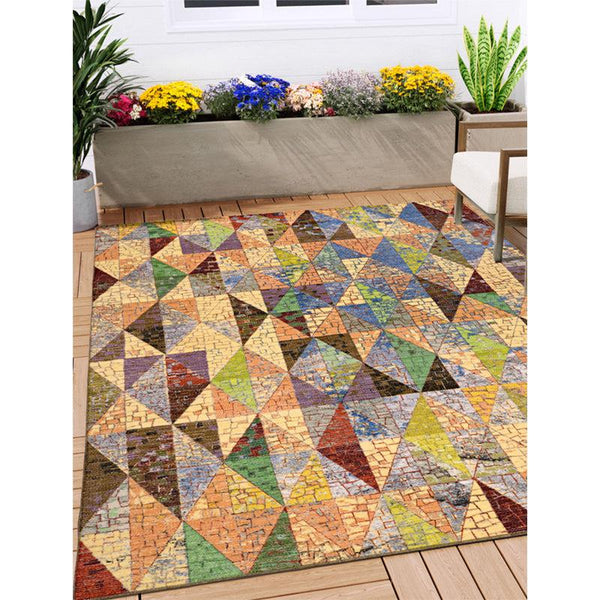 Buy Katya Geometric Carpet - Multicolor Carpet from Vaaree