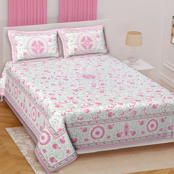 Buy Imani Floral Bedsheet - Pink Bedsheets from Vaaree