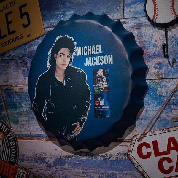 Buy Michael Jackson Blue Bottle Cap Wall Accent Wall Accents from Vaaree