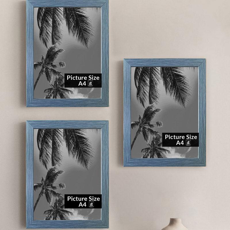 Buy Arabella Photo Frame (Blue) - Set of Three Photo Frames from Vaaree