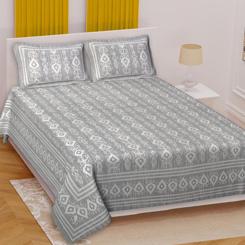 Buy Keira Ethnic Bedsheet - Grey Bedsheets from Vaaree