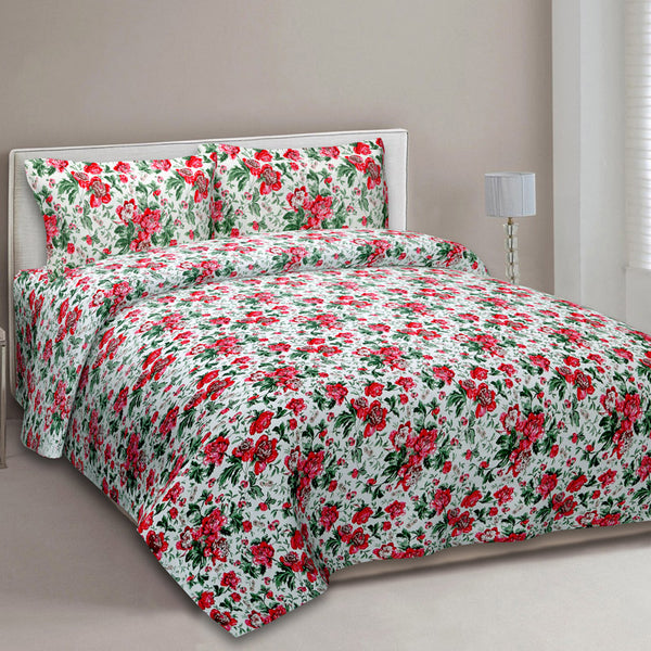 Buy Madava Floral Bedsheet - Red Bedsheets from Vaaree