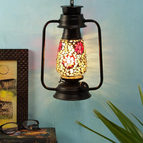 Buy Phoolkari Mosaic Lantern Wall Lamp - Black Wall Lamp from Vaaree