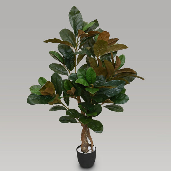 Buy Faux Everlasting Rubber Tree With Pot - 3.7 Feet Artificial Plants from Vaaree