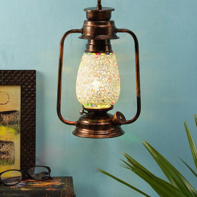 Buy Siera Mosaic Lantern Wall Lamp - Copper Wall Lamp from Vaaree