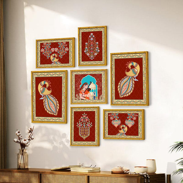 Buy Raasika Heritage Wall Art - Set Of Seven Wall Art & Paintings from Vaaree