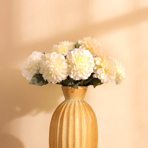 Buy Faux Realistic Chrysanthemum Flower Stick (White) - Set Of Five Artificial Flowers from Vaaree