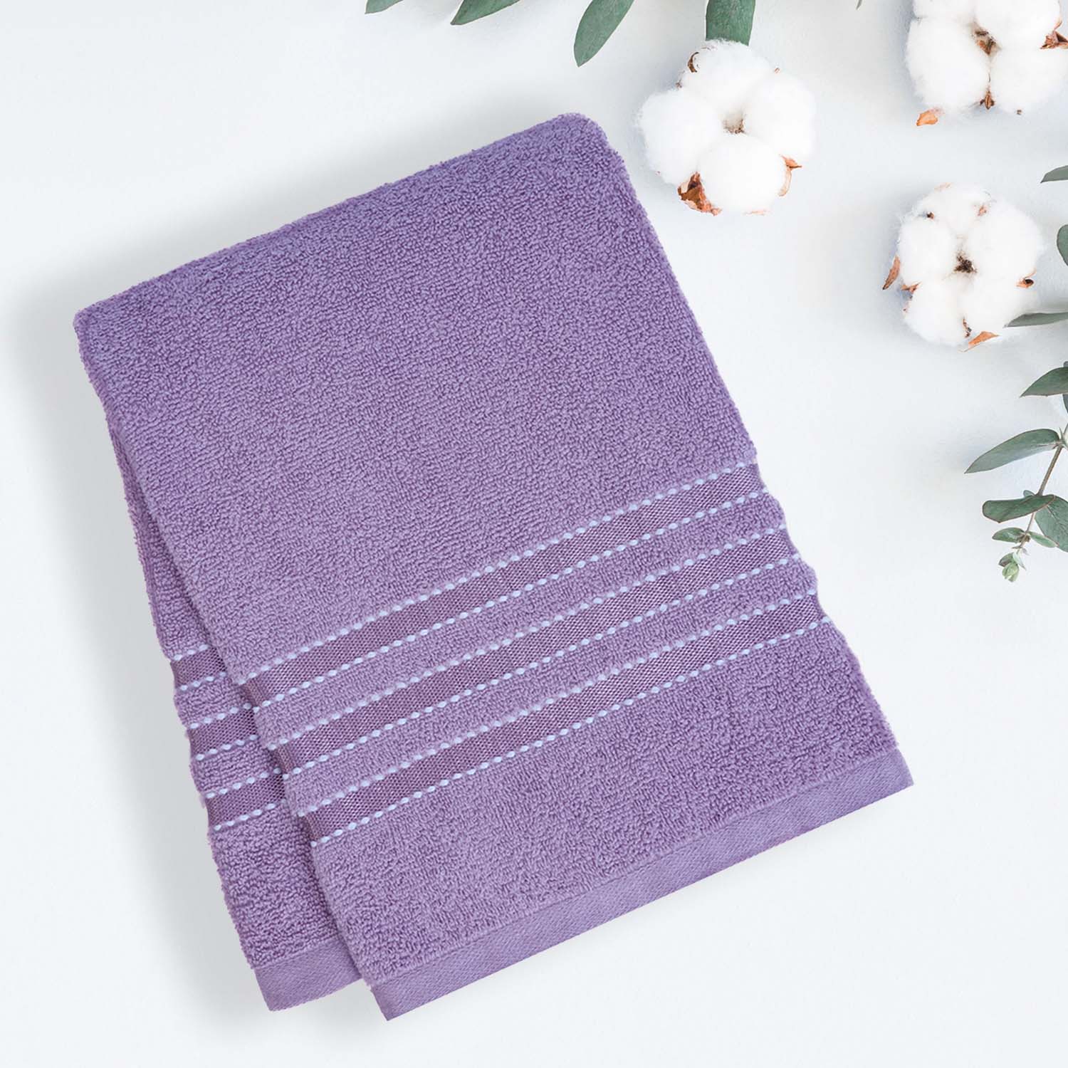 Buy Micro Cotton LuxeDry Comfort Solid Bath Towel - Purple Bath Towels from Vaaree