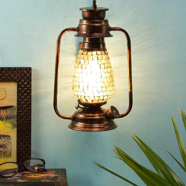 Buy Avina Mosaic Lantern Wall Lamp - Copper Wall Lamp from Vaaree