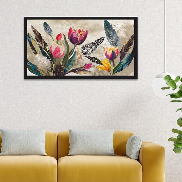 Buy Amella Floral Wall Painting With Frame Wall Art & Paintings from Vaaree