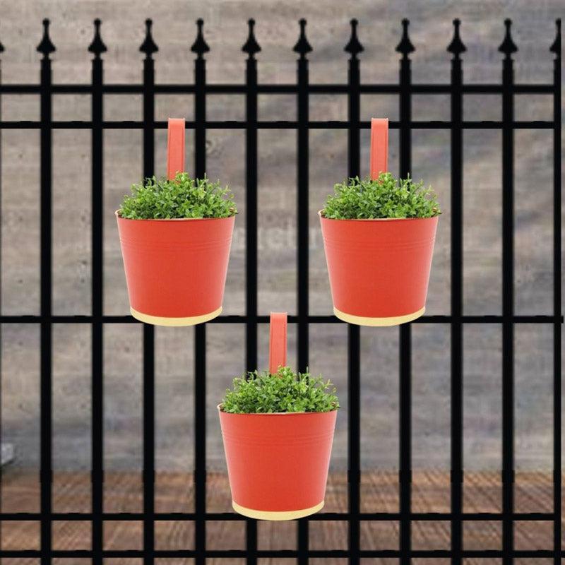 Buy Lush Glow Planter (Red) - Set Of Three Pots & Planters from Vaaree