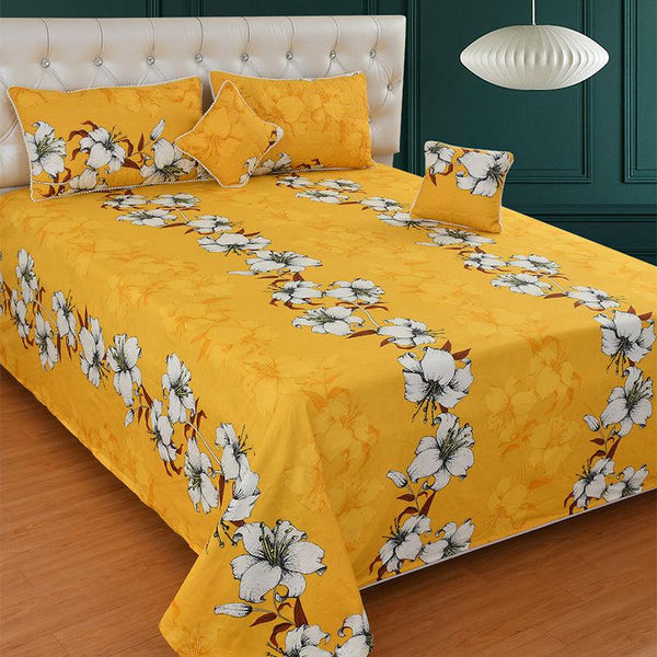 Buy Nivatha Pompom Laced Bedding Set - Five Piece Set Bedding Set from Vaaree