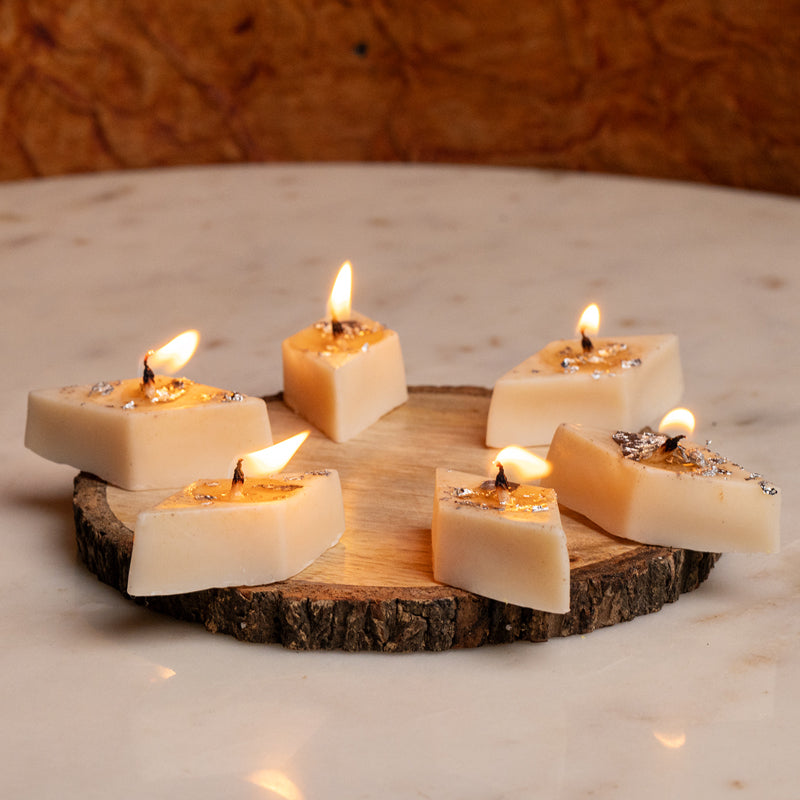 Buy Kaju Katli Jasmine Scented Candle - Set Of Six Candles from Vaaree