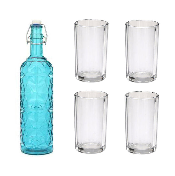 Buy Και 1000 ML Water Bottle With 150 ML Glass - Five Piece Set Bottle from Vaaree