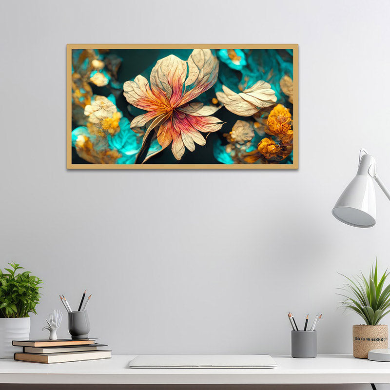 Buy Riam Floral Wall Painting With Frame Wall Art & Paintings from Vaaree