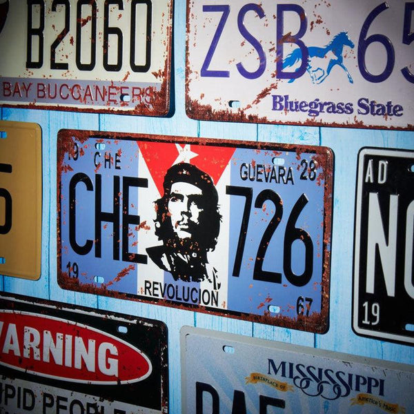 Che 726 Number Plate Wall Accent