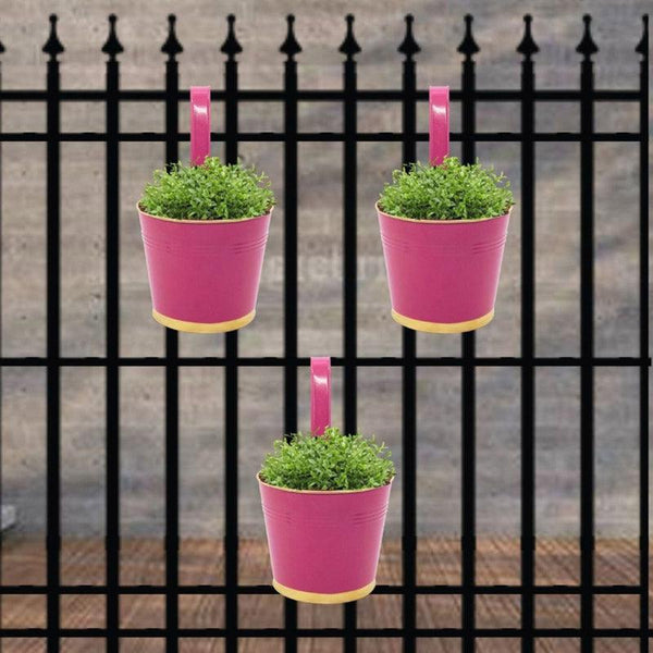 Buy Lush Glow Planter (Pink) - Set Of Three Pots & Planters from Vaaree