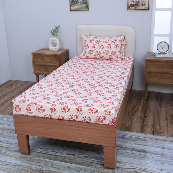 Buy Gemonisis Printed Bedsheet - Red Bedsheets from Vaaree