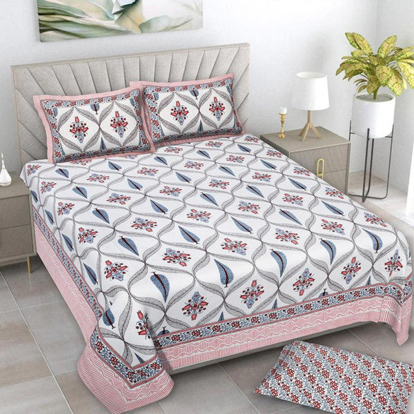 Buy Quade Ethnic Bedsheet - Pink Bedsheets from Vaaree