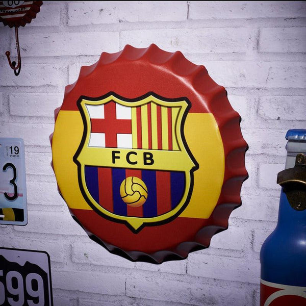 Fc Barcelona Bottle Cap Wall Accent