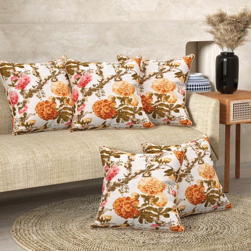 Buy Ashrutha Floral Cushion Cover - Set Of Two Cushion Cover Sets from Vaaree