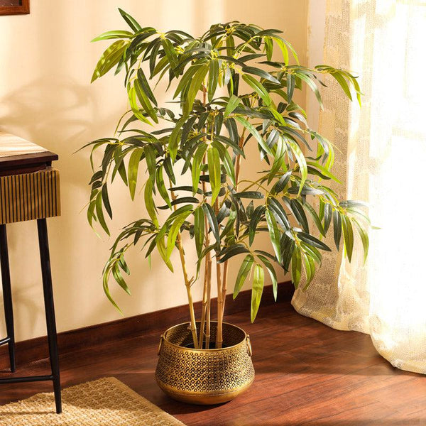 Buy Faux Realistic Bamboo Plant With Pot - 3.9 Feet Artificial Plants from Vaaree