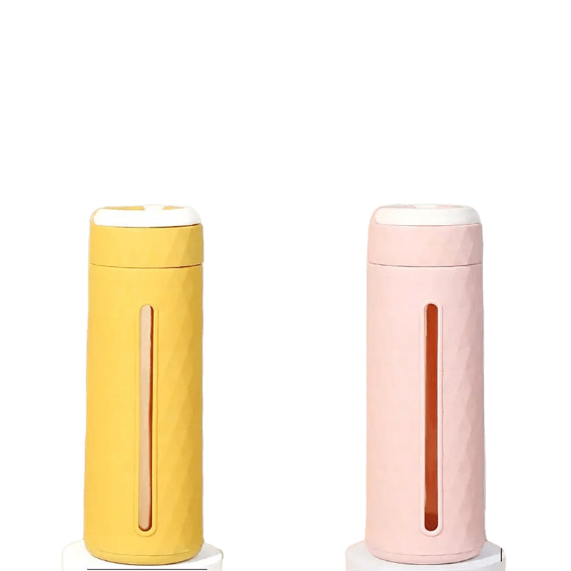 Bottle - Glimmer Sip 420 ML Water Bottle (Yellow & Pink) - Set Of Two