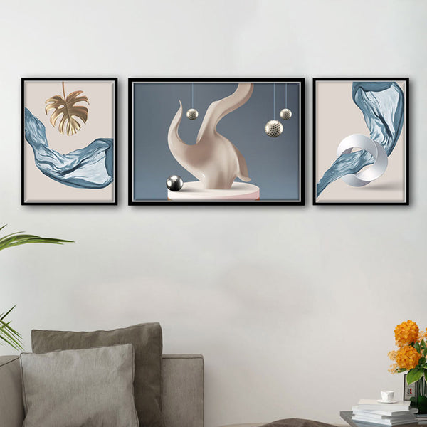 Buy Charit Wall Art - Set Of Three Wall Art & Paintings from Vaaree