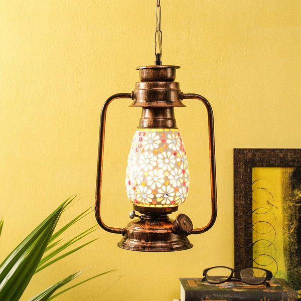 Buy Admya Mosaic Lantern Ceiling Lamp - Copper Ceiling Lamp from Vaaree