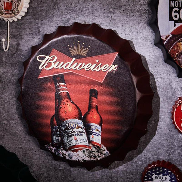 Buy Budweiser Bottle Cap Wall Accent Wall Accents from Vaaree