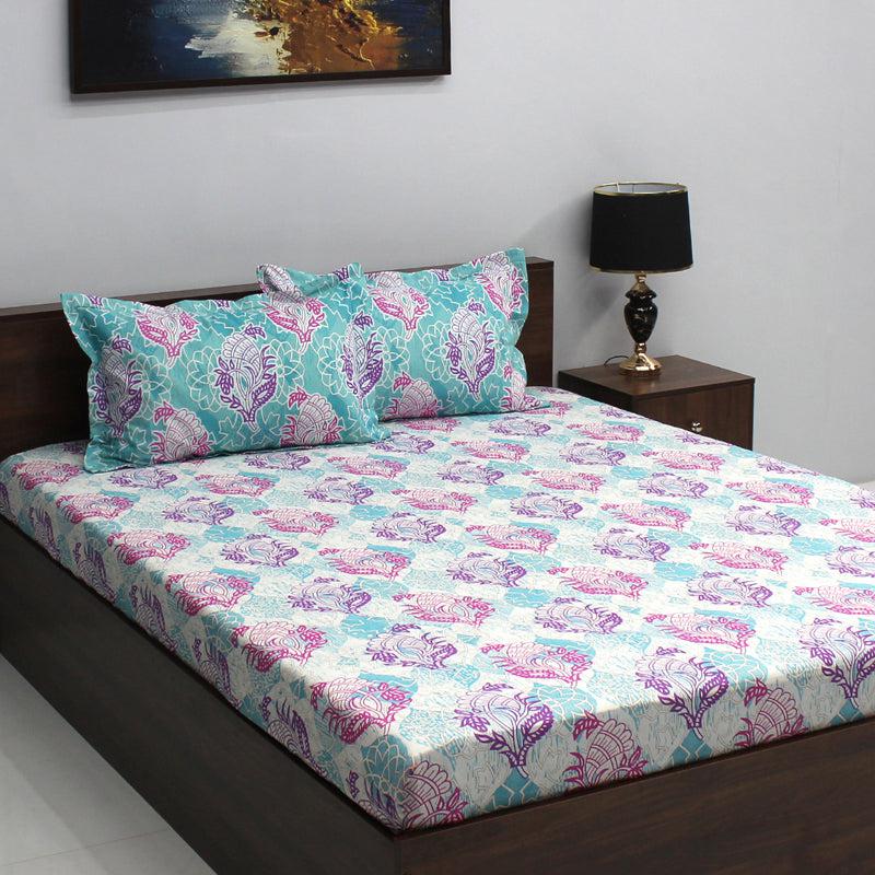 Buy Wishi Ethnic Bedsheet - Green Bedsheets from Vaaree