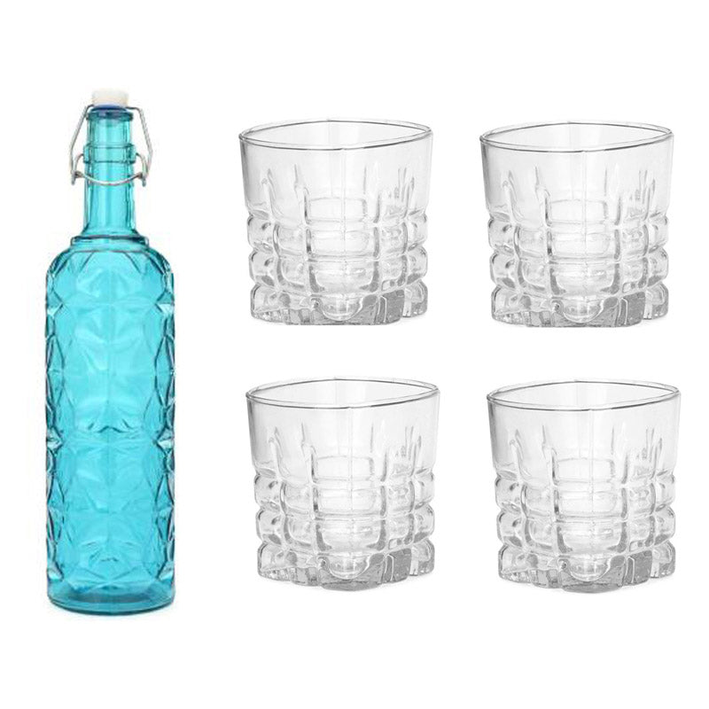 Buy River 1000 ML Water Bottle With 200 ML Glass - Five Piece Set Bottle from Vaaree