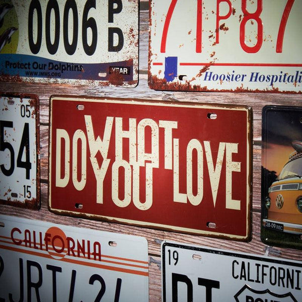 Do What You Love Sign Plate Wall Accent