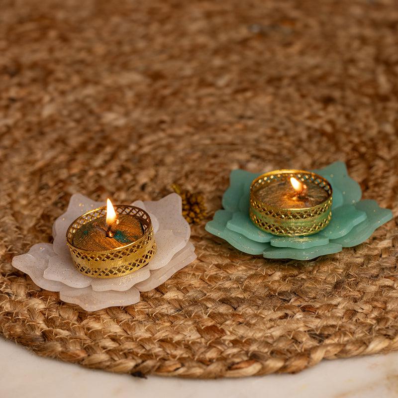 Buy Lavanya Tealight Candle Holder - Set Of Two Candles from Vaaree