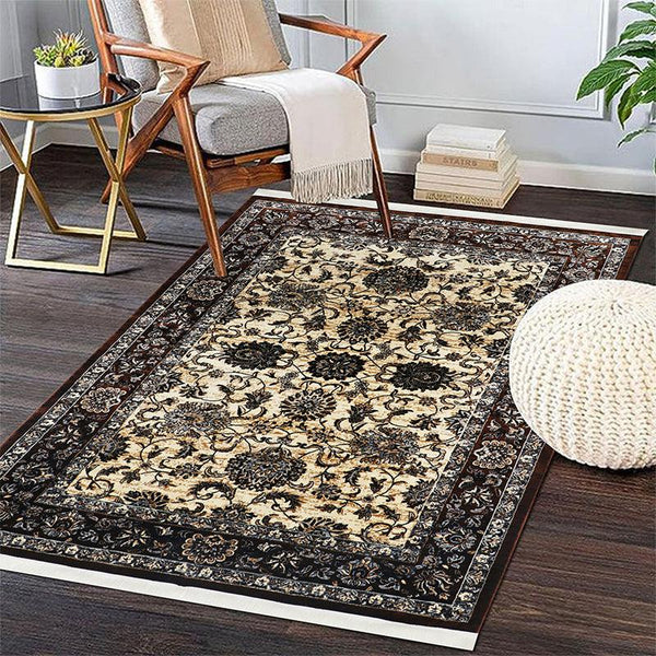 Buy Aavni Flora Carpet - Beige Carpet from Vaaree