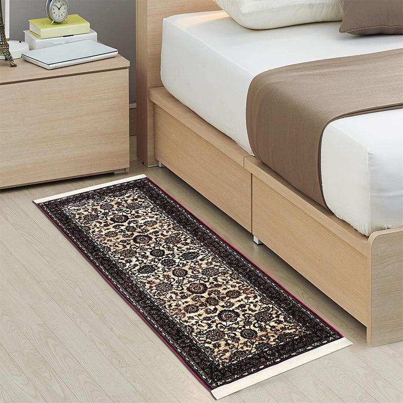 Buy Aavni Flora Runner Rug - Brown & Beige Runner Rug from Vaaree