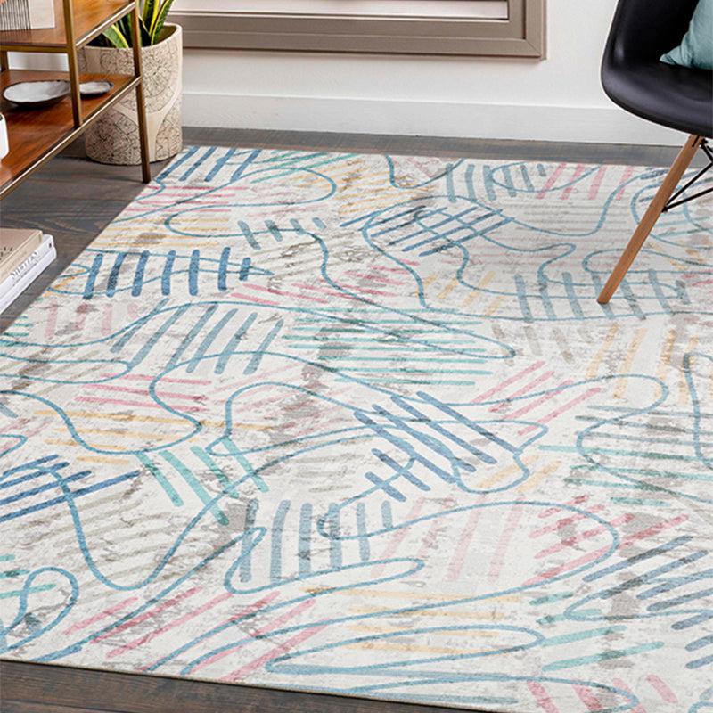 Buy Ella Abstract Carpet - Teal Carpet from Vaaree