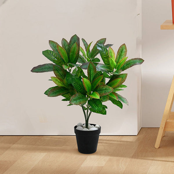 Buy Faux Everlasting Croton Plant With Pot - 51 cms Artificial Plants from Vaaree