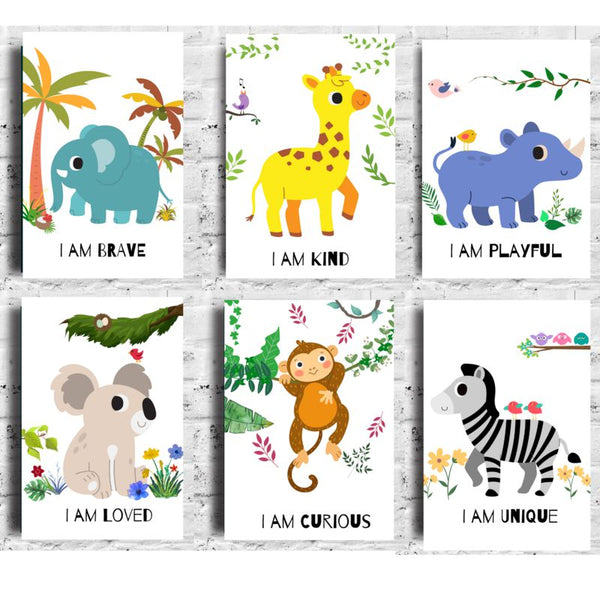 Cute Affirmation Wall Poster - Set of Six