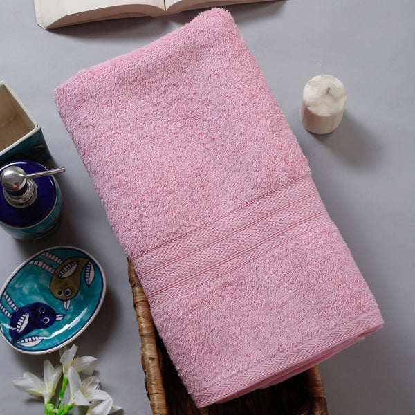 Buy Reid Terry Bath Towel - Pink Bath Towels from Vaaree