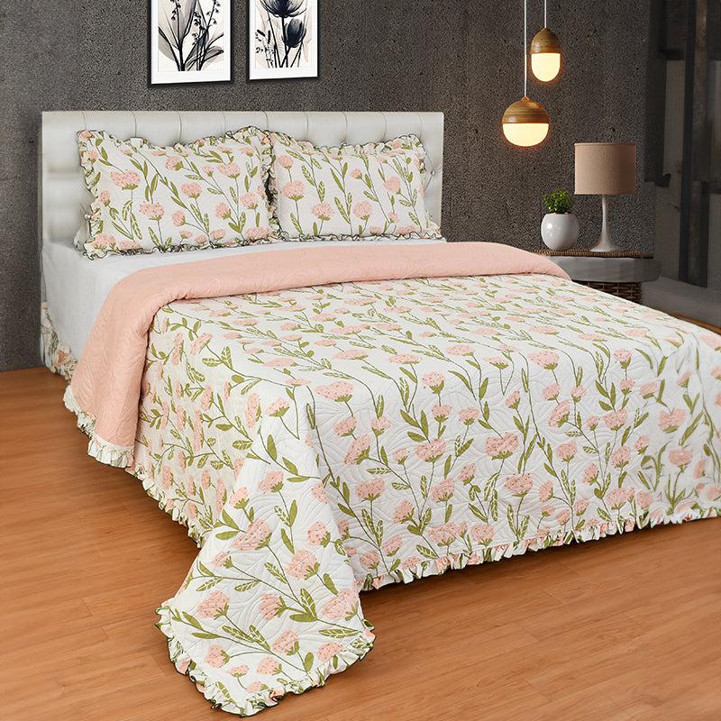 Buy Siriya Peach Bedcover Bedcovers from Vaaree