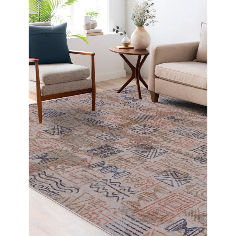 Buy Yanika Boho Carpet - Blue & Orange Carpet from Vaaree