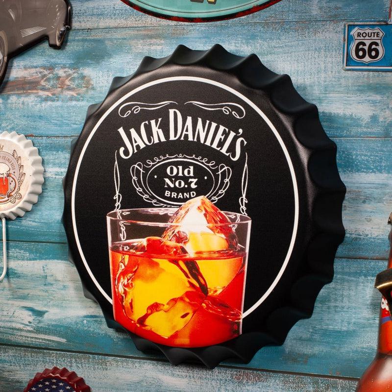 Buy Jack Daniels Glass Bottle Cap Wall Accent Wall Accents from Vaaree