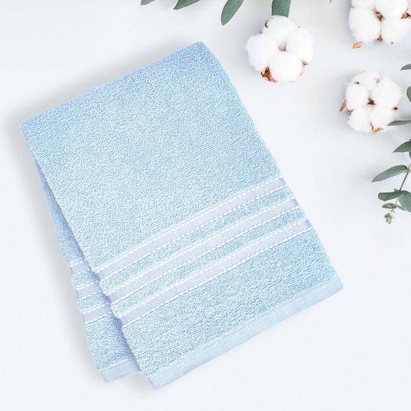 Buy Micro Cotton LuxeDry Comfort Solid Bath Towel - Ice Blue Bath Towels from Vaaree